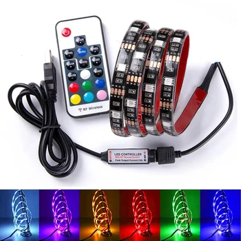 

Binval USB RGB 5050 Led Strip Light Waterproof 1M 2M 3M 4M 5M TV Background Light Decoration Lighting With Remote Control