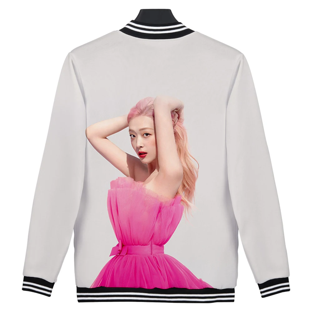 Sulli Новинка 3D Harajuku толстовки женские/мужские зимние повседневные бейсбольные куртки Modis Kpop размера плюс 4XL K-pop одежда