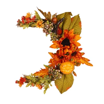 

New Halloween Sun Flower Pumpkin Moon Hanging Pendant Thanksgiving Autumn Decoration Pendant Halloween Decoration