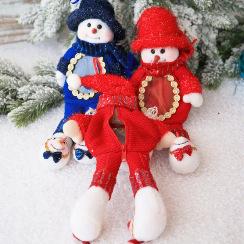 3D Christmas Doll Candy Treats Bags Stockings Gift Holders Christmas Decoration Fireplace Hanging Ornaments Xmas Gift For Kids