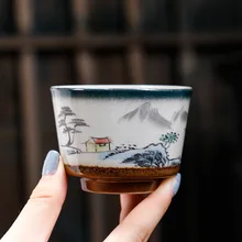 Детская одежда на рост 80, 85/95/100 мл Цзиндэчжэнь Чай чашка ручной росписью узор художественная стакана воды офис чайный набор кунг-фу посуда для напитков мастер Чай чашки