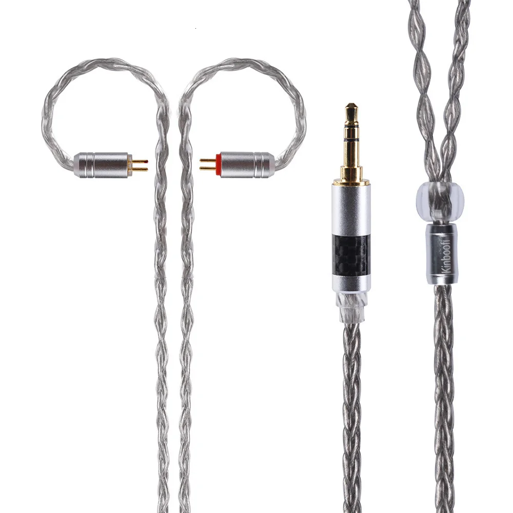 AK Kinboofi 8 ядро Медь посеребренный кабель 3,5/2,5/4,4 мм Hifi кабель для наушников с MMCX/2pin разъем для ZSX C12 ZSN PRO лампа указателя