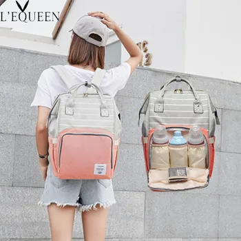 

Fashion Mummy Maternity Nappy Bag Large Capacity Nappy Bag Travel Backpack Nursing Bag for Baby Care Women's Fashion Bag