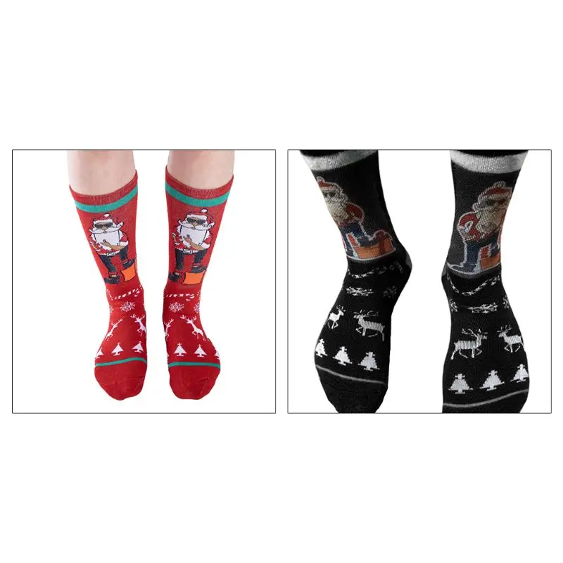 Cartoon Cotton Christmas Printed Socks Fashion Wild Winter Casual Adults Sock