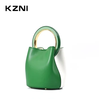 

KZNI Genuine Leather Purse Crossbody Shoulder Women Bag tote bag Clutch Female Handbags Sac a Main Femme De Marque 9201