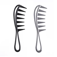 1 Pcs Wide Tooth Shark Plastic Comb Detangler Curly Hair Salon Hairdressing Comb Massage For Hair Styling Tool for Curl Hair 2