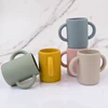 Baby Drinking Cup BPA Free Soft Silicone Double Handle Liquid Feed Gargle Mug Learning Feeding Cups Newborn Accessories 1