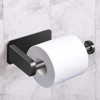 

BEAU-Toilet Paper Holder Self Adhesive Kitchen Washroom Adhesive Toilet Roll Holder No Drilling for Bathroom Stick on Wall Stain