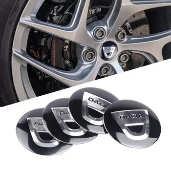 

4pcs Car Styling 56mm 3D Dacia Car Emblem Wheel Center Steering Hub Cap Decoration Sticker For Dacia Sandero MK2 Stepway 2017