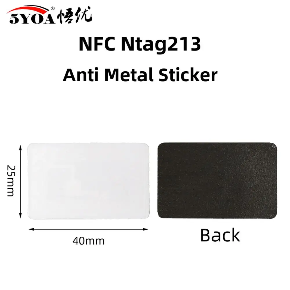 5pcs NFC Tag Ntag213 Tags Anti Metal Sticker 13.56MHz ISO14443A 213 Metallic Badges Key Token Patrol Universal Label 5