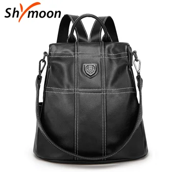 

SHYMOON Brand design women anti-theft backpacks Ladies fashion water proof backpack for travel mochila school bags for girl 8128