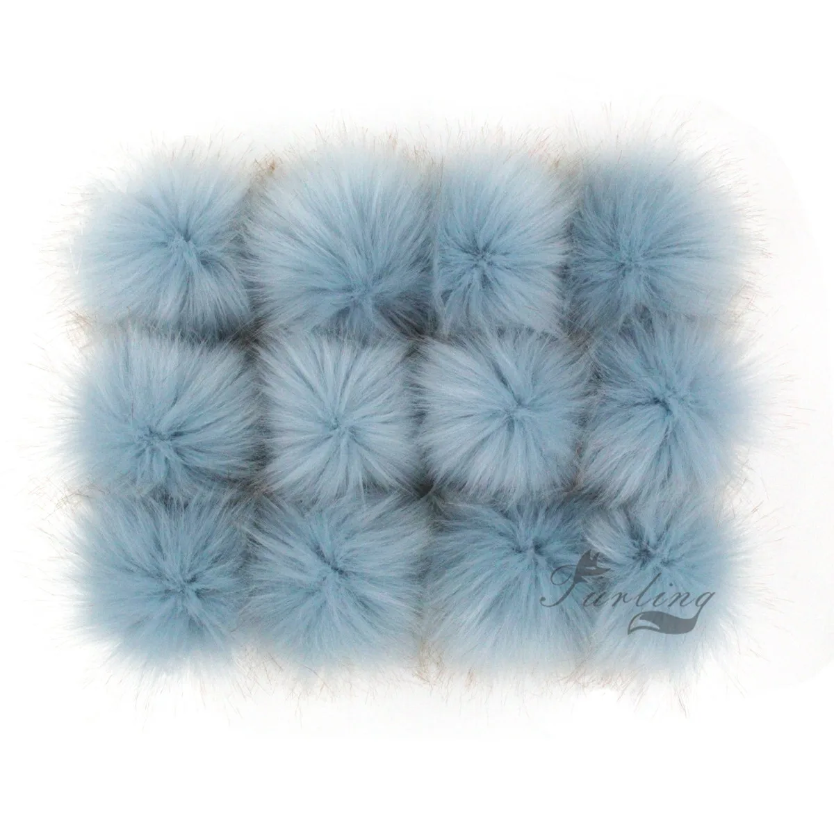 Furling Set of 12pcs High-density 13CM -5INCH Faux Fox Fur Pompoms Ball for Hat Gift for Knitter Yarn Accessories