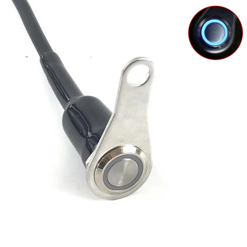 Мотоциклетный переключатель на руль, светодиодный светильник на руль мотоцикла, крепление на руль, кнопочный переключатель 12 В для общего опасности, противотуманный светильник светодиодный - Цвет: blue light A