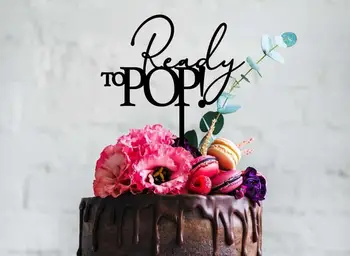 

Custom Cake Topper -Ready To Pop Baby Shower Cake Topper - Rose Gold Cake Topper