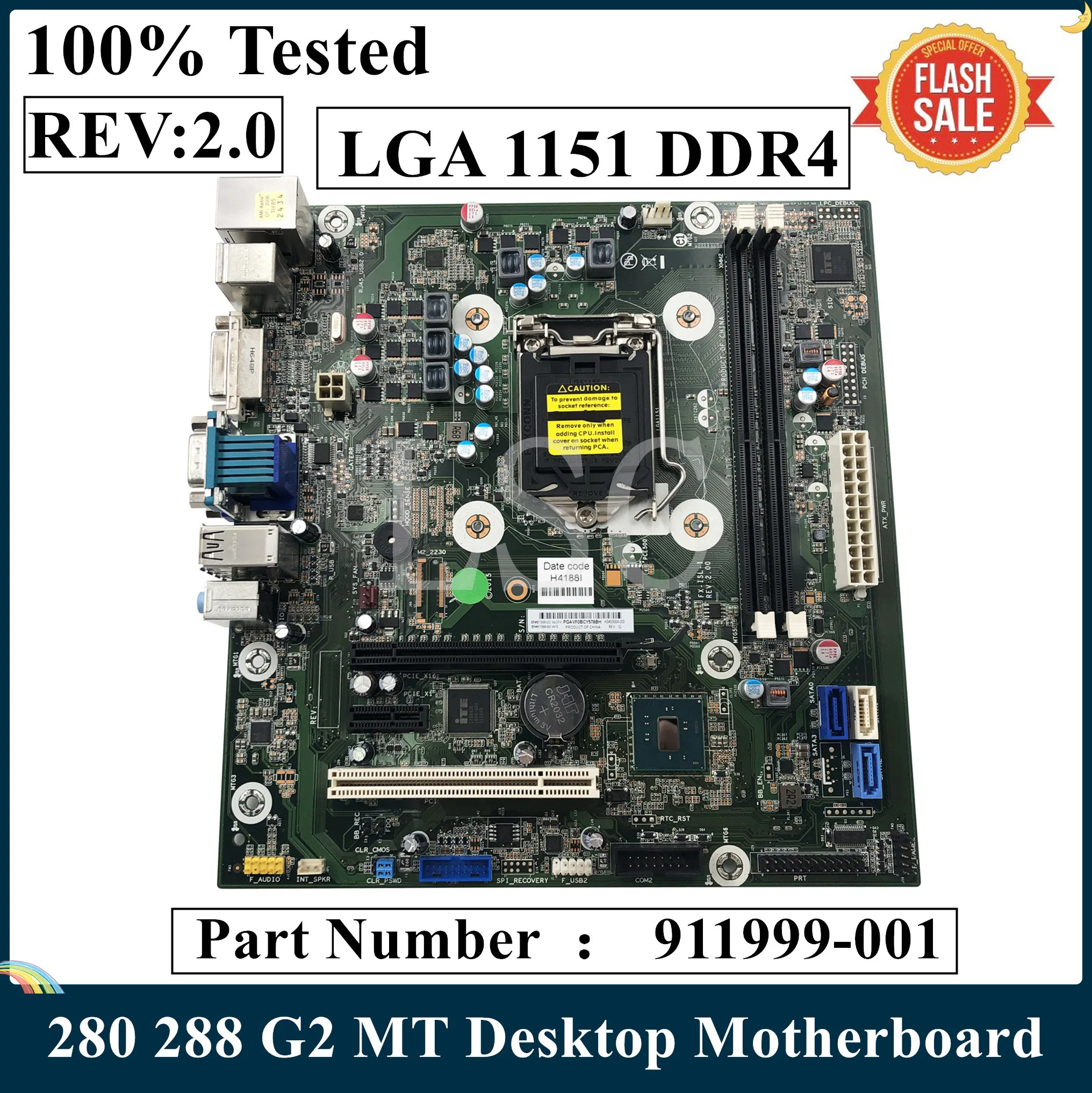 Материнская плата LSC для HP 280 288 G2 MT Desktop REV: 2 0 911999-001 911999-601 828984-003 LGA 1151 DDR4 100%