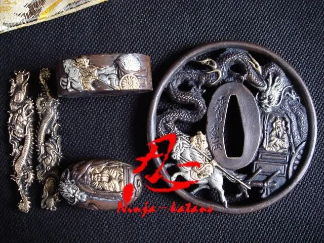 Ручная кованая Весна 9260 стальное лезвие готовый для битвы Катана Цуба В Форме
