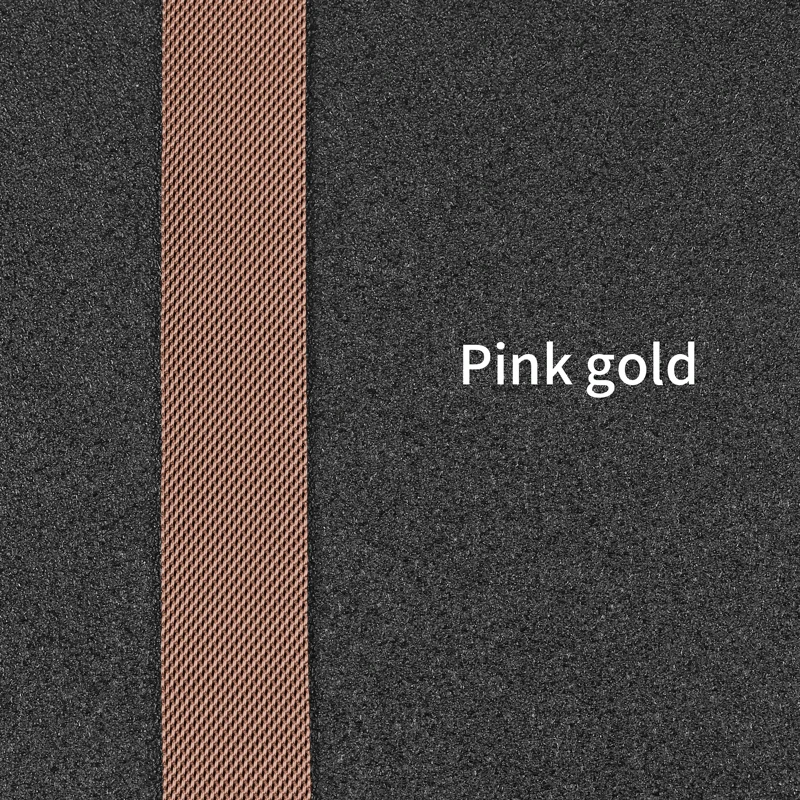 Pink Gold GELUOYA Milanese Watchband For Apple Watch Band Series 5/4/3 38mm 42mm Stainless Steel Sports Strap Bracele For iWatch 40mm 44mm - Цвет ремешка: Pink Gold