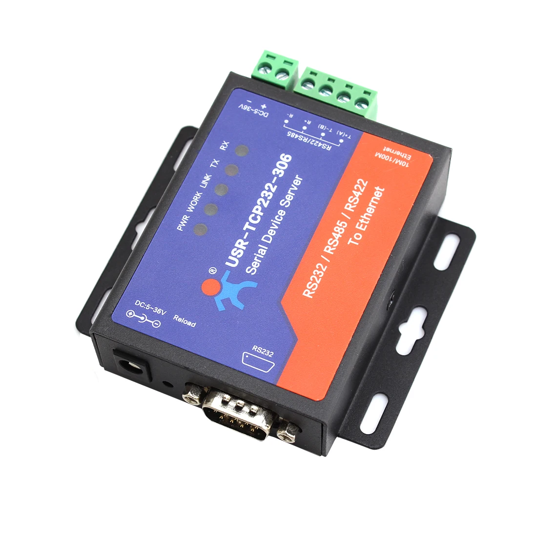 USR TCP232 306 преобразователь Ethernet RS422/RS232/RS485 серийная Поддержка DNS DHCP Buit in веб