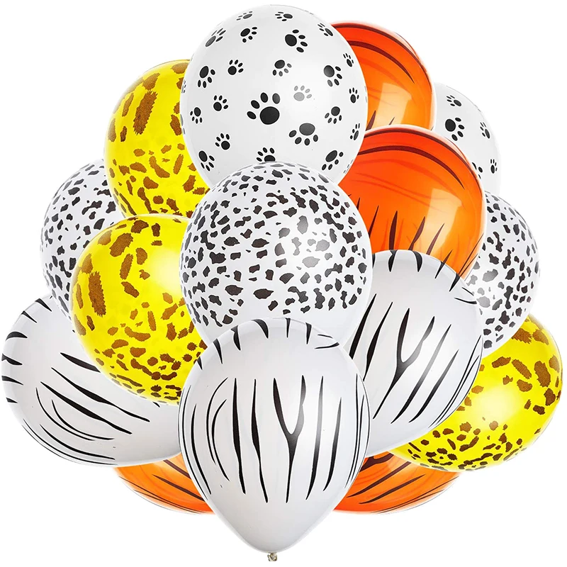10 шт Джунгли животных воздушные шары с рисунком украшения для вечерние девичник курица вечерние джунгли сафари детский душ День рождения украшения - Цвет: 10pcs Balloons