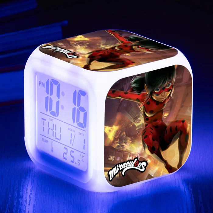 Girls Boys Toy Kids Alarm Clock wekker digital Alarm clock Animation Alarm clock wake up light reveil table reloj despertador - Цвет: 14