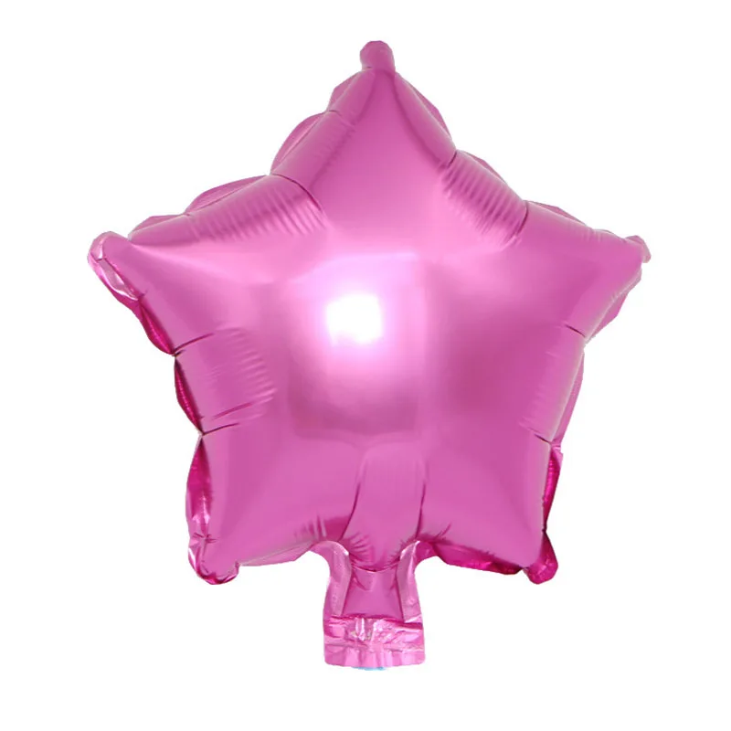 10pcs 10 inch Five-pointed star foil balloon baby shower children's birthday party wedding decor supplies kids balloons globos - Цвет: 7-Pink