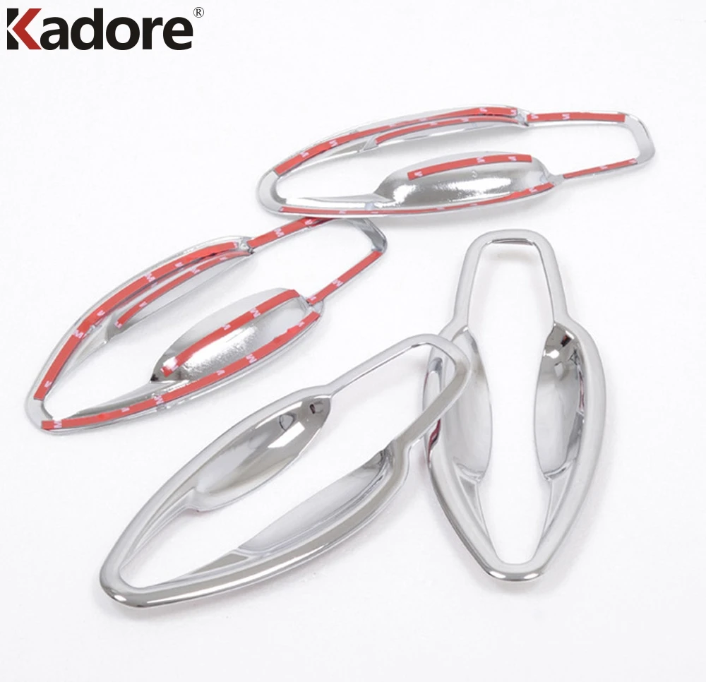 Для Peugeot 2008 2014 2015 ABS Chrome Боковая дверь ручки чаши дверная ручка крышки отделкой