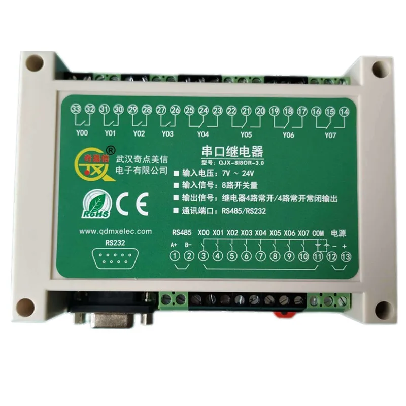 

Плата управления 8 в 8 Out IO Card PLC промышленное управление Modbus последовательный порт RS485 232 коммуникация