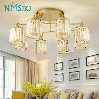 

Modern Crystal LED ceiling light Fixture For Indoor Lamp lamparas de techo Round Mounting Ceiling Lamp For BedroomFor Bedroom