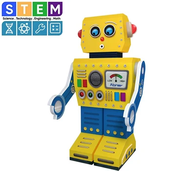 

Remote Control Robot Creative DIY 3D Early Learning STEM Promotes Imagination Paper Construction Puzzle Game Assembly Kit Toy