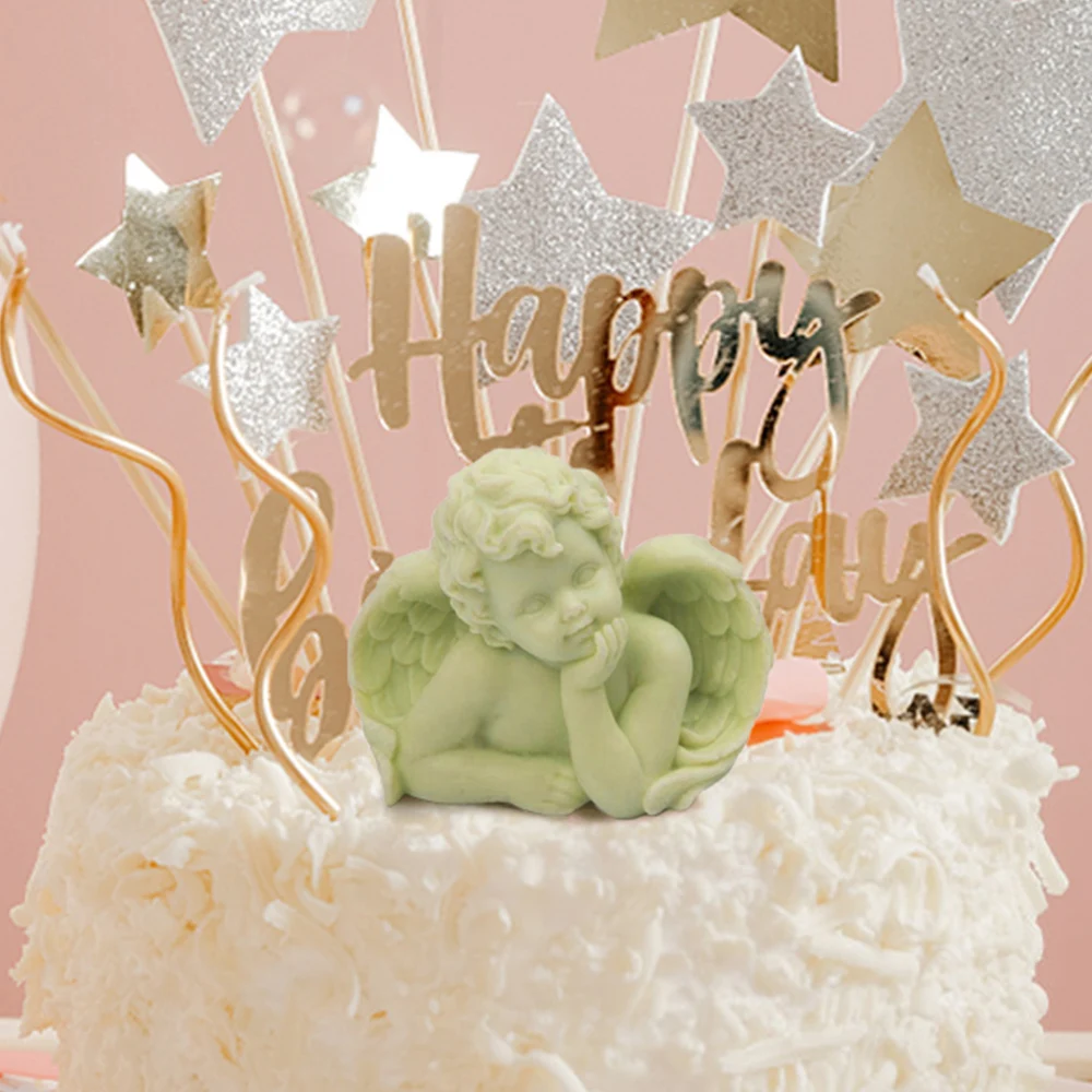 

Silicone Mold 3D Angel Shape Cake Fondant Mould Silicone Chocolate Candy Baking Molds DIY Soap Candle Making Supplies