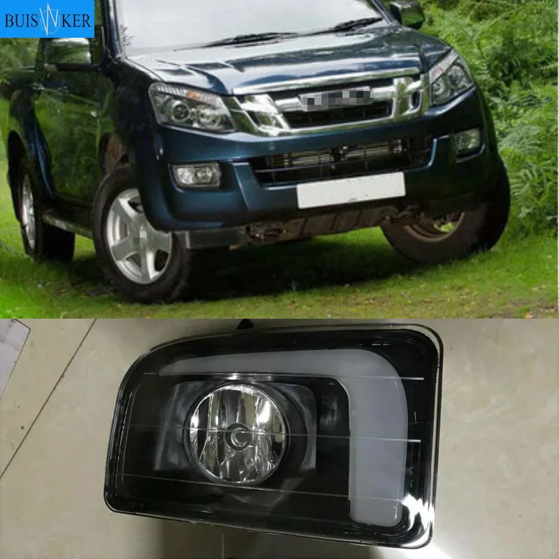 

1 комплект для ISUZU D-MAX DMAX 2014 2015 светодиодный ные дневные ходовые огни 12 В ABS противотуманная фара с указателем поворота