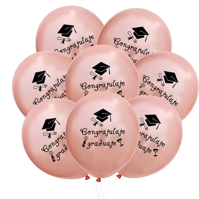 Rose gold 20 шт./упак. 12 дюймов выпускников вечерние воздушные шары надувные воздушные шары для поздравляем Выпускной фестиваль вечерние украшения - Цвет: Rose gold