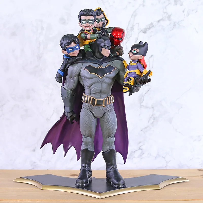 DC Comics Batman Nightwing Red Robin Hood Bat-man Family Statue PVC Figure Model Toy