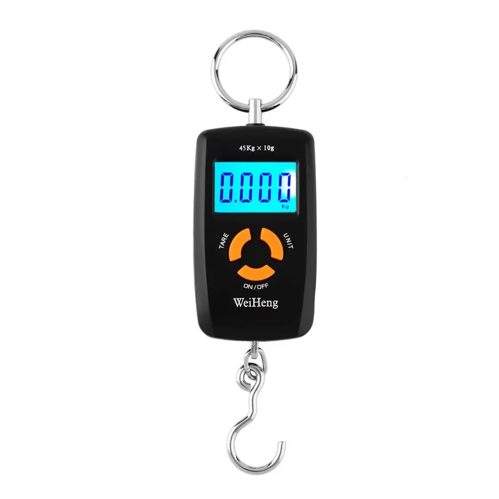 

New WH-A05L LCD Portable Digital Electronic Scale Pocket 45kg/10g Luggage Hanging Fishing Hook Balance Scale Electronic lb oz kg