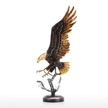 

Bald Eagle Sculpture Modern Iron Ornaments Taste Art Decor Handmade Craft Special Animal Figurine Home Decor