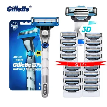 

Gillette Mach 3 Turbo 3D Men Razors Handle Machine for Shaving Razor Blade Shaver Cassettes Shaver For Beard Replacebale Blade