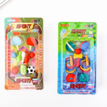 

1 Pack Kawaii Sports Eraser Basketball Soccer Bowling Ball Rubber Pencil Erasers School Office Students Papelaria Stationery