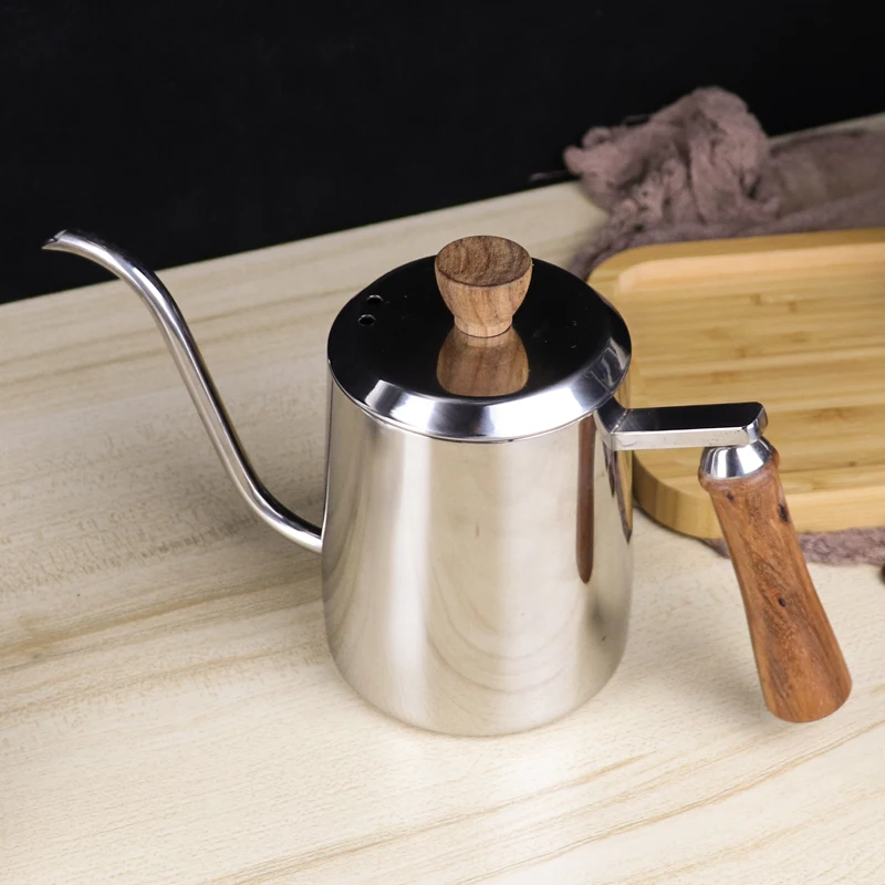 Wooden Handle Long Spout Kettle Swan Neck Pour Over Kettle 350ML/600ML