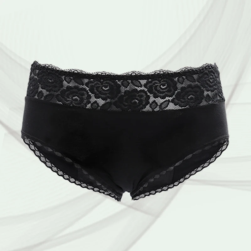 Menstrual Panties Lace Sexy Contton Physiological Pants Back Widen 4-Layer Leak Proof Underwear Women High Waist Warm Briefs 4