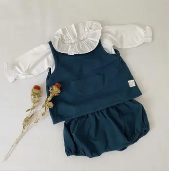 

2019 New Baby Boys Girls 2 Pcs Set Vest+Shorts Autumn Winter Babys Suits 6-24 month PP371