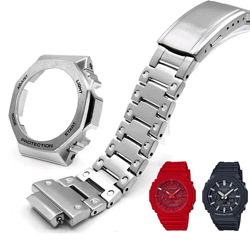 Ремешок для часов объектива с оптическими зумом Casio G SHOCK GA2100 рамка чехол 316L