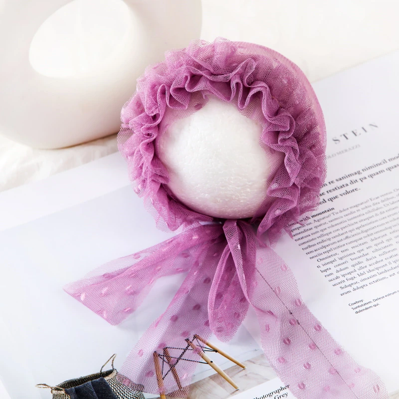 Princess Lace Hat Newborn Baby Fluffy Lacy Hats Infant Photography Props