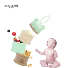 3 Слои мультфильм Портативный Детские Еда боксы для хранения Эфирное Крупы жилет с мультипликационным принтом «молоко» порошок Коробки Дети Ясельного возраста специально разработанного молочного контейнер детский размер L