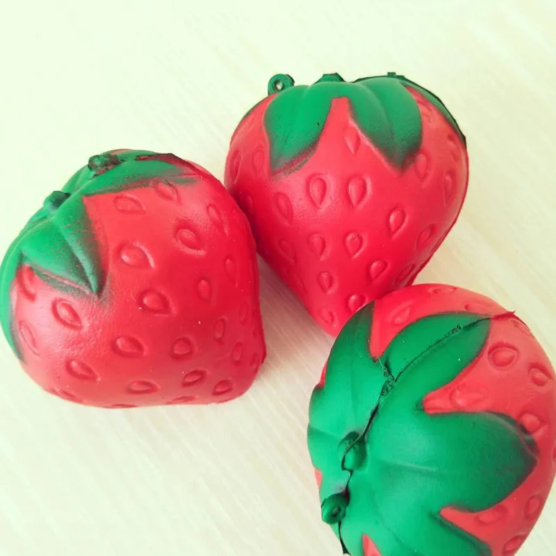 Мягкая игрушка клубника моделирование медленный отскок маленькая клубника сжимающая музыка декомпрессионная игрушка медленный отскок клубника игрушка pu