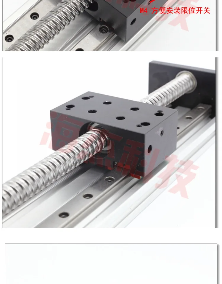 Módulo de Slide Linear de Precisão do Parafuso da Esfera Pequena Bilinear Slide Ferroviário Elétrico Motor Deslizante Tabela H80b 8 Cheap Interr.