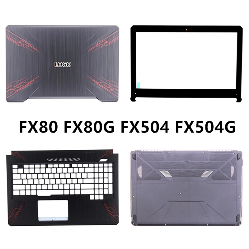 

Новый чехол для ноутбука ASUS FX80, FX80G, FX504, FX504G, задняя крышка с ЖК-дисплеем, передняя панель, Упор для рук, нижняя крышка, чехол, петли