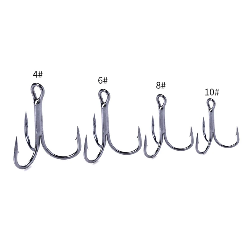 

20pcs/box Fishing Treble Hooks With White Feather High Carbon Steel Feathered Fishhooks Freshwater Fishing