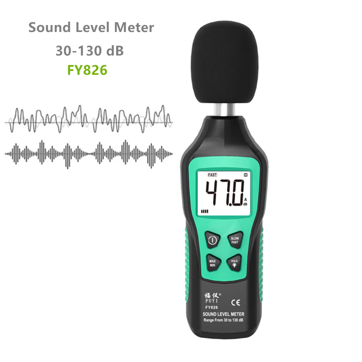 Tester Digital Sound Level Meter,Simple Range: 30dB~130dB 