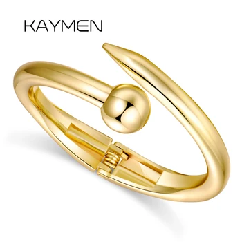 

Original Design Pin Shape Cuff Bracelet Bangle for Women Girls Love Friendship Cuff Bangle Wedding Party Jewelry Nail 3313