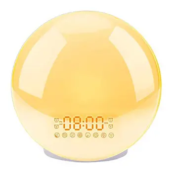 

Alarm Clock with Lighting Effects Night Lamp Plastic with 20 Programmable Brightness Alarms Simulation of Sunrise and Sunset